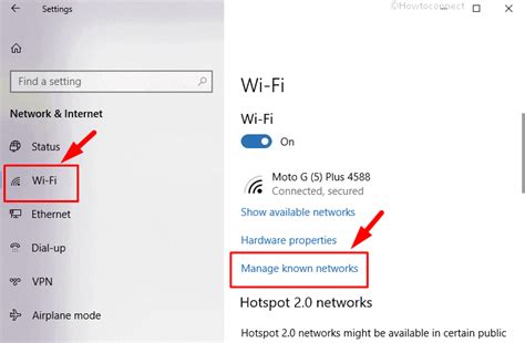 How To Manage Known Networks In Windows 10