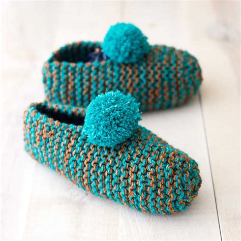 Easy Slippers Knitting Pattern Gina Michele