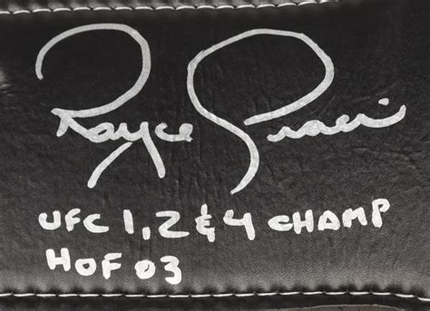Royce Gracie Signed Full Size Ufc 1 Championship Belt Inscribed Ufc 1