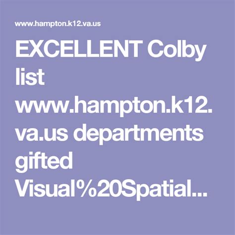Excellent Colby List Departments Ted Visual