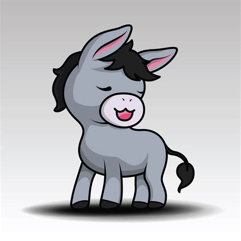Illustration Of Cartoon Happy Donkey Download Free