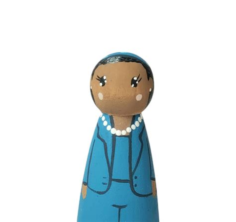 Maya Angelou Peg Doll Influential Black Woman Inspirational Etsy