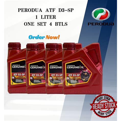 Perodua Auto Transmission Fluid ATF PD SP3 1Liter NEW 4 BTLS SETS