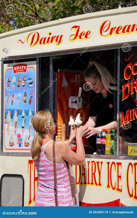 Buying Ice Cream From Street Vendor Editorial Photo Cartoondealer Com