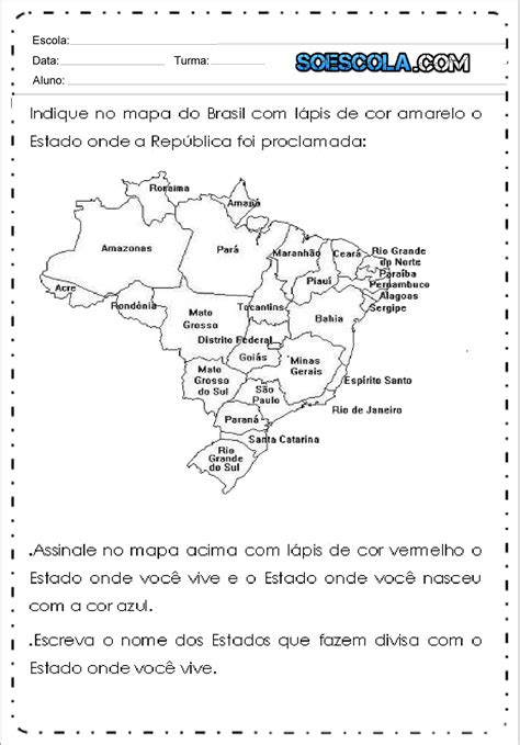 Atividades Com Mapa Do Brasil Ensino Fundamental Compartilhar Ensino