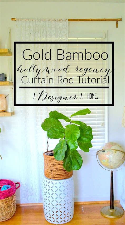 How I Made It Gold Bamboo Curtain Rods Bamboo Curtains Curtain Rods