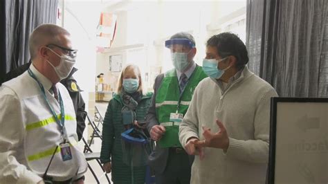 Maine Cdc Director Tours Northern Light Mass Vaccination Clinic