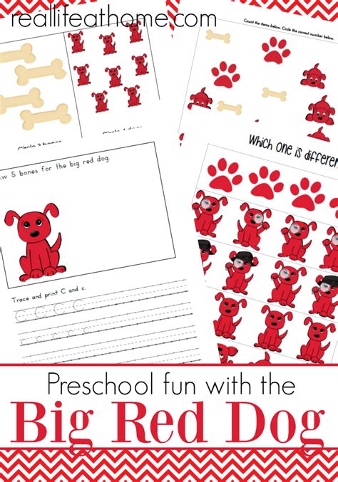Clifford The Big Red Dog Printables Inspired By The Books Preschool