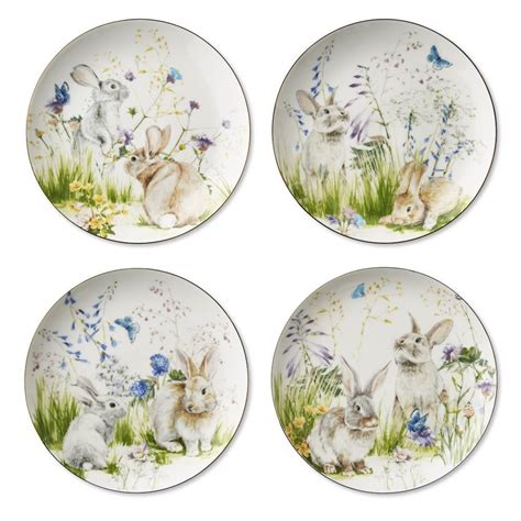 Floral Meadow Mixed Salad Plates Set Of 4 Bunny Williams Sonoma Au