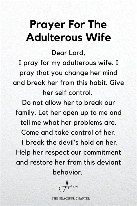 10 Prayers Against Adultery The Graceful Chapter
