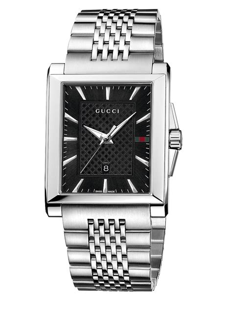 Gucci G Timeless Collection Stainless Steel Rectangle Watch In Metallic