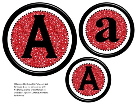 5 Inch Circle Black Banner Printable Alphabet Letters Printable Free