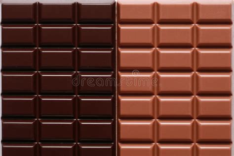 Melkchocola En Donkere Chocolade Stock Foto Image Of Achtergrond