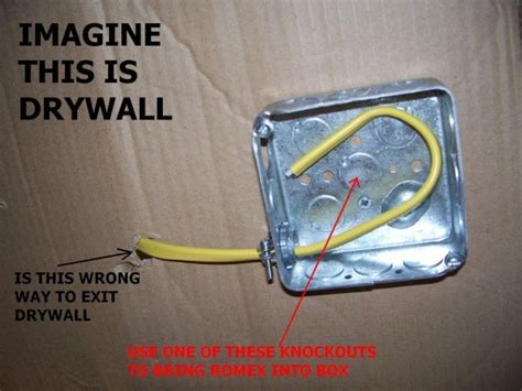 Bring Romex Out Hole In Drywall To Enter Junction Box Diy Home