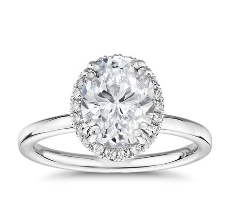 Gia certified 0.73 carat oval diamond halo engagement ring 14k white gold gia report number: The Gallery Collection™ Simple Oval-Cut Halo Diamond ...