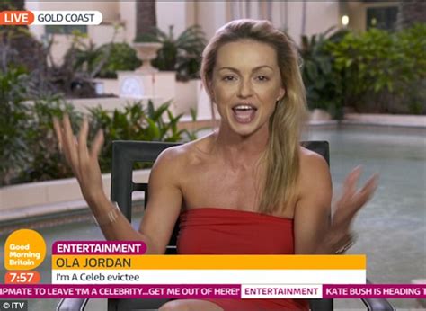 Im A Celebritys Ola Jordan Strips Down To A Skimpy Bikini Following Show Exit Daily Mail Online