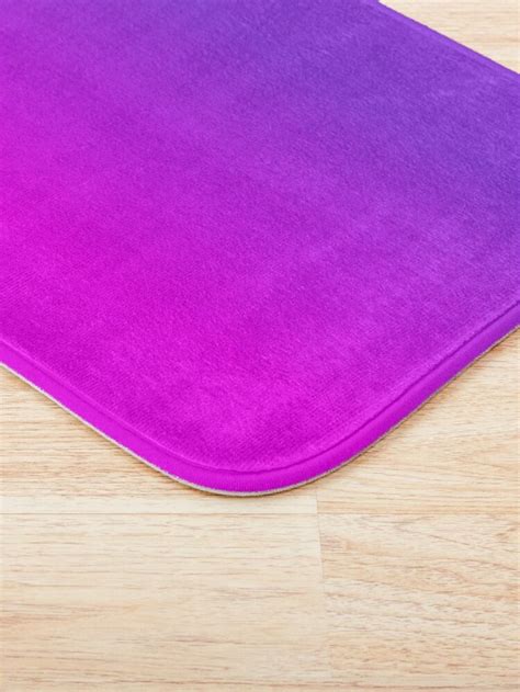 Neon Purple And Hot Pink Ombre Shade Color Fade Bath Mat By Podartist