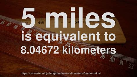 5 Mile To Km How Long Is 5 Miles In Kilometers Convert