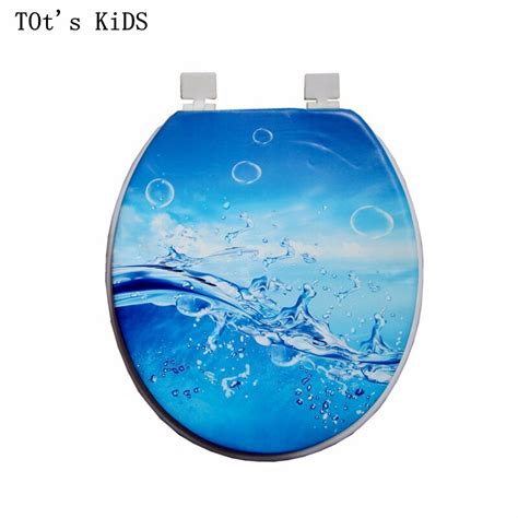 Toilet Lid Soft Toilet Seat 2017 New Sea Wave Design High Quality Warm