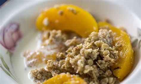 Jack Monroes Peach Crumble Recipe Life And Style The Guardian