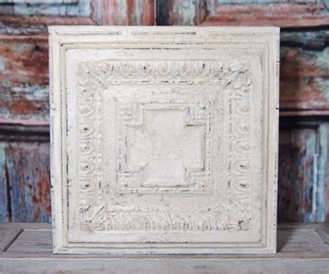 Embossed metal panels give your ceilings an authentic vintage look. Antique Tin Ceiling Tile 18 x 18 salvaged | Etsy | Tin ...