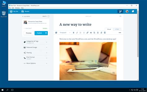 Aeries (£2.29, us$2.99, au$3.69) is a very slick looking windows desktop app that makes no assumptions, letting you choose exactly what. The WordPress.com desktop app for Windows is here - TechSpot