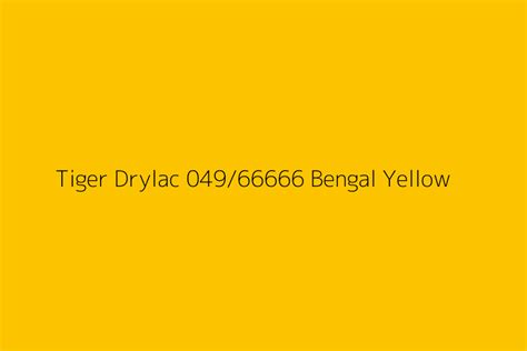 Tiger Drylac Bengal Yellow Color Hex Code