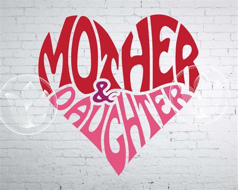 Mother And Daughter Word Art Mother Daughter Svg Dxf Eps Png Etsy
