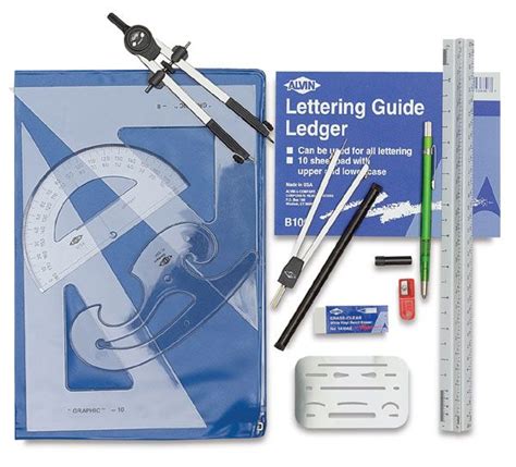 Alvin Drafting Kit Blick Art Materials Lettering Guide Kit Pencil