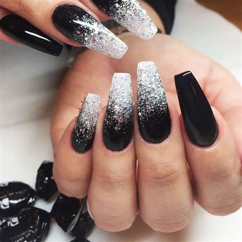 This design has three fingers in dark burgundy red which is a big color for fall nail designs. 33 Trendy Black Nails Designs for Dark Colors Lovers ...