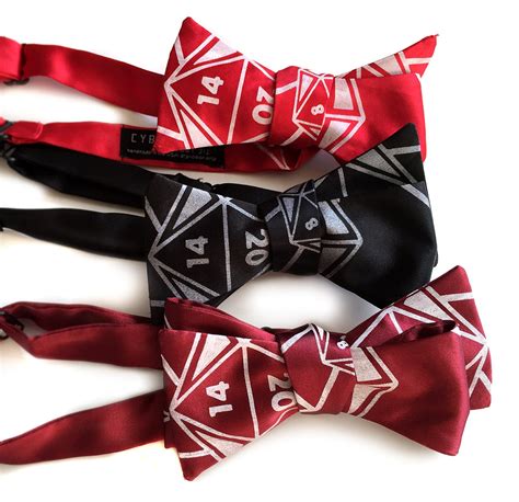 D20 Dice Bow Tie Dungeons And Dragons Inspired Rpg T Etsy