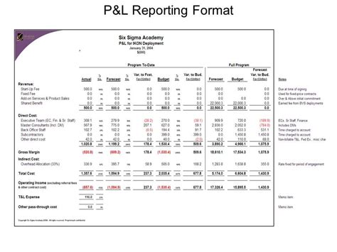 Profit And Loss Statement Template Excel 2007 —