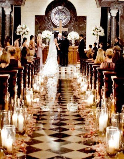 Wedding Church Aisle Candles Romantic 26 Ideas Church Wedding