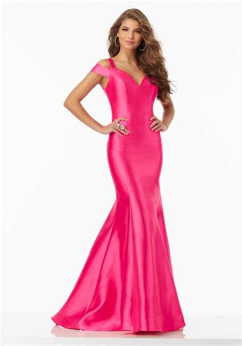 You can either wear it as a strapless gown, or you can put the bolero on and if lace is not exactly your thing and you just want plain satin, then consider something like this gown. Larissa Satin Prom Dress with Ruffled Skirt | Style 99007 ...