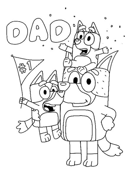 Happy Bluey Coloring Pages Bluey Coloring Pages Páginas Para