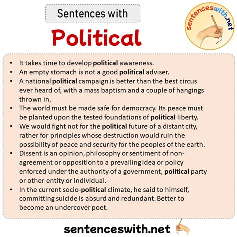 Sentences With Political Sentences About Political In English