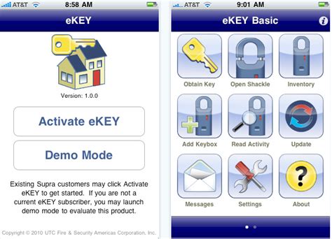 Ekey basic provides the following features: Supra Lockbox iPhone App | eKEY Software