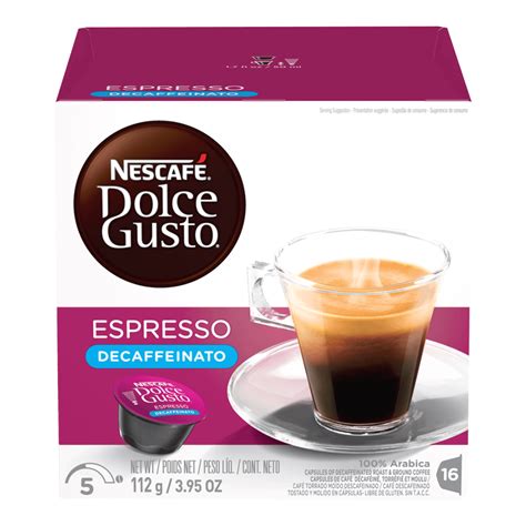Cápsulas Café Espresso Decaffeinato Nescafé Dolce Gusto