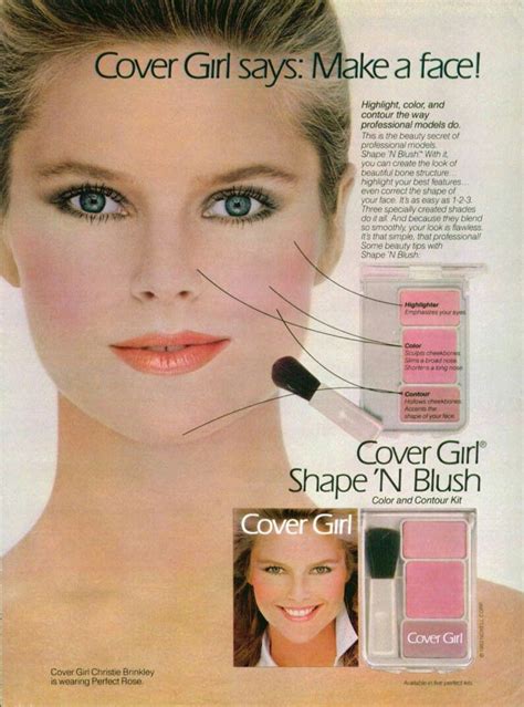 1980s Cover Girl Blush With Christie Brinkley Vintage Makeup Ads
