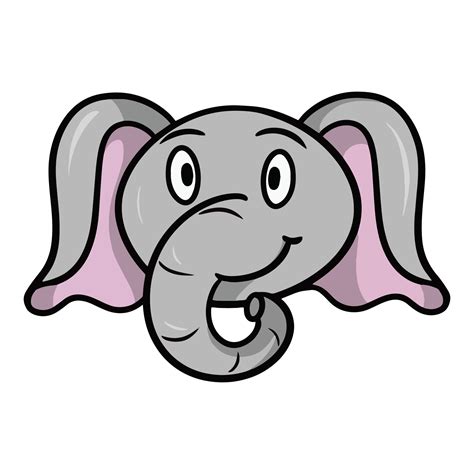 Mignon Petit éléphant émotions Déléphant De Dessin Animé