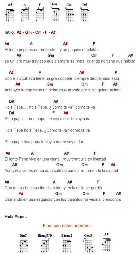 Pin En Letras Y Acordes Para Guitarra Y Ukelele