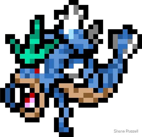 A card with a mysterious power. "Pokemon 8-Bit Pixel Gyarados 130" Art Prints by Shane Russell | Redbubble