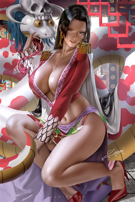 Rule 34 1girls Big Breasts Boa Hancock Breasts Cleavage Female Female Only Large Breasts