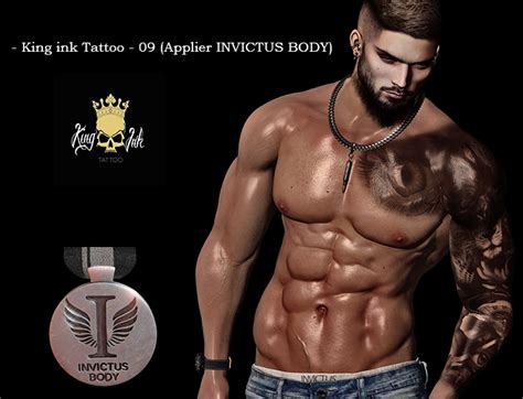 Second Life Marketplace King Ink Tattoo 09 Applier Invictus Body
