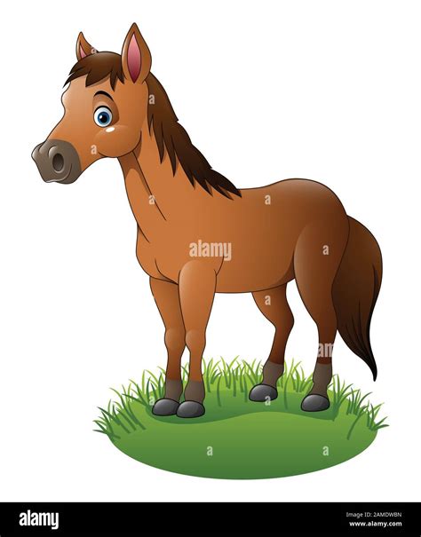 Cartoon Brown Horse Stock Vector Image And Art Alamy