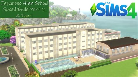 Japanese High School Speed Build Part 2 And Tour The Sims 4 No Cc