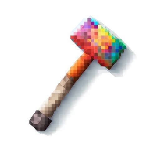 Premium Ai Image Pixel Art Hammer With Vibrant Colors By Pixelplantmaster