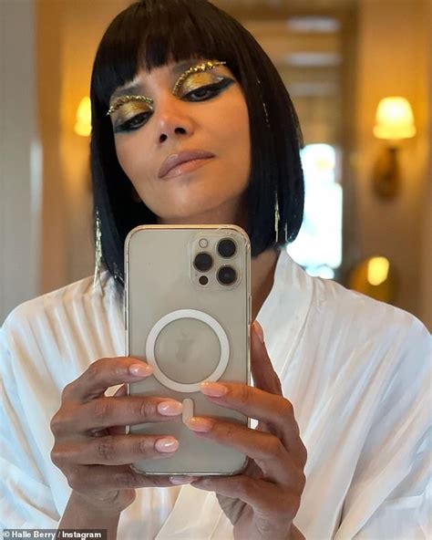 Halle Berry Shows Off Full Golden Eye Makeup In Behind The Scenes Snap