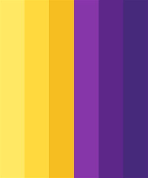 Happy Yellow And Purple Color Palette Purple Color Schemes Purple