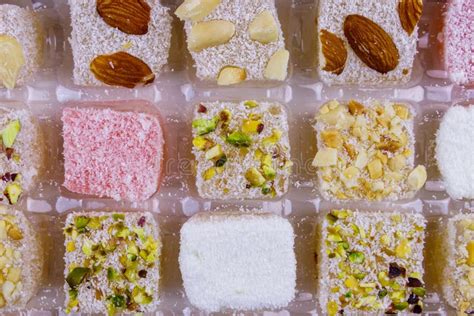 Assortment Turkish Delights Oriental Sweets Turkish Delight With
